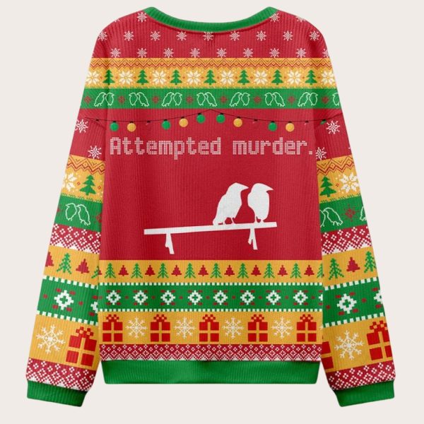 Attempted Murder Ugly Christmas Sweater
