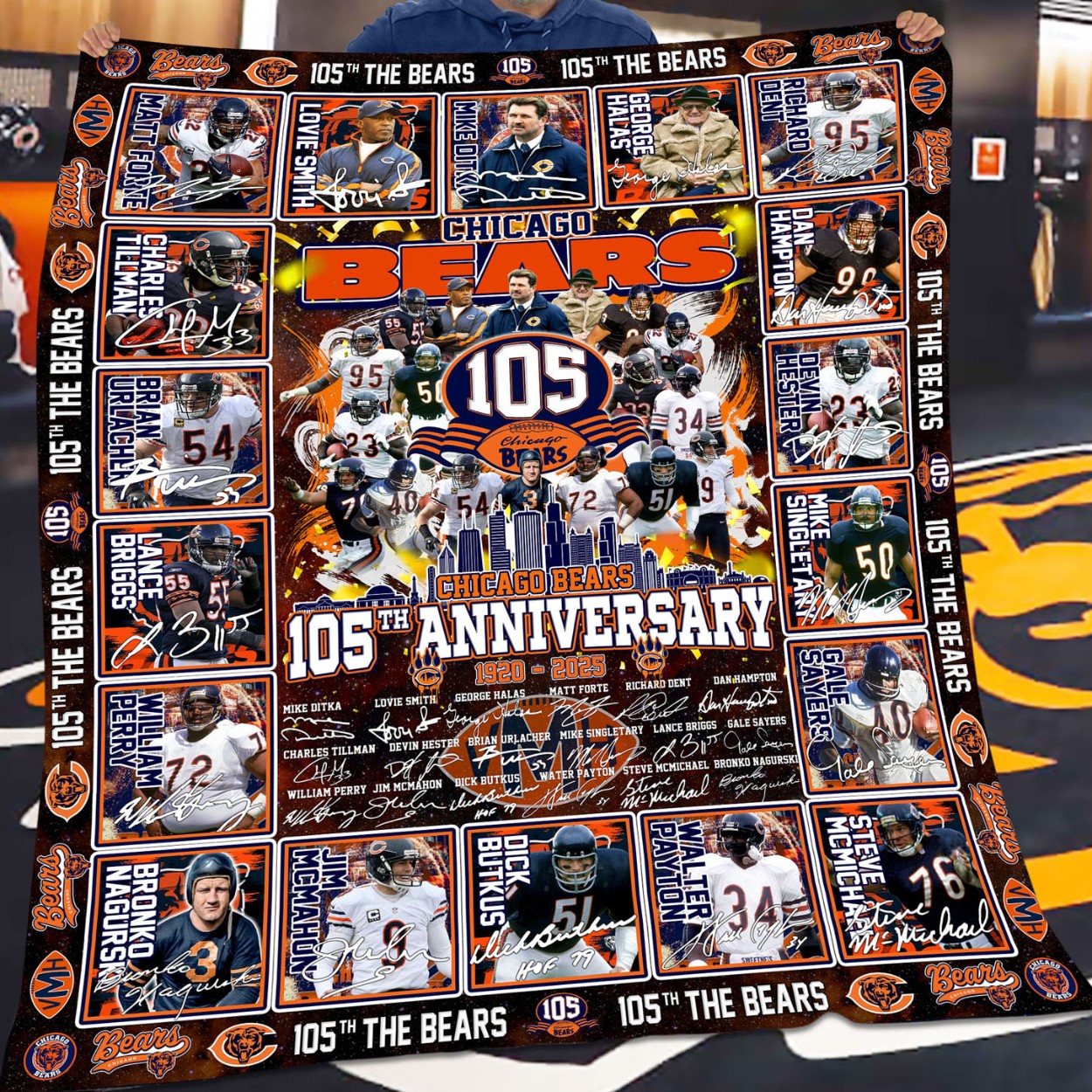 Bears 105th Anniversary 1920 2025 Blanket Bears 105th Anniversary 1920 2025 Blanket