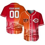 Bengals x Reds Skyline Personalized Jersey