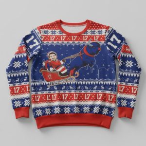 Bills Josh Allen 17 Ugly Christmas Sweater