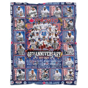 Blue Jays 48th Anniversary 1977 2025 Blanket