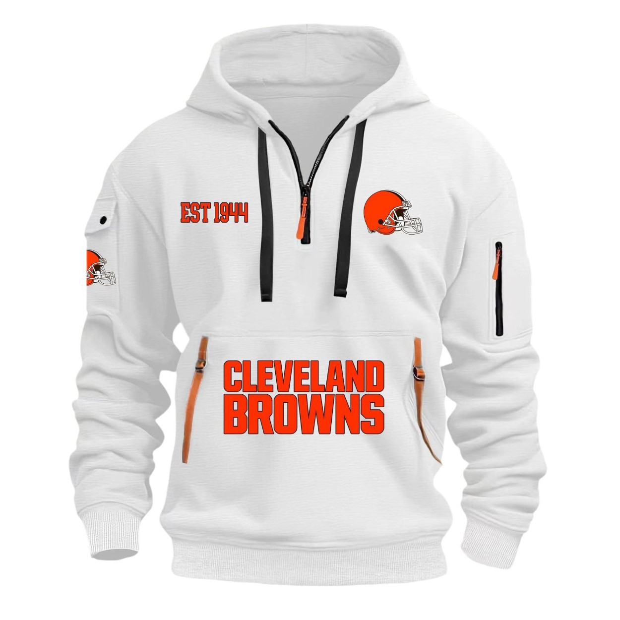 Browns EST 1944 Quarter Zip Hoodie Browns EST 1944 Quarter Zip Hoodie