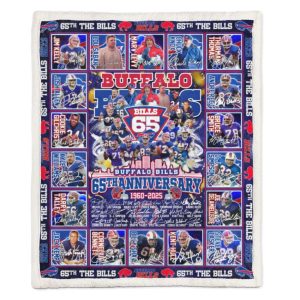 Buffalo Bills 65th Anniversary 1960 2025 Blanket