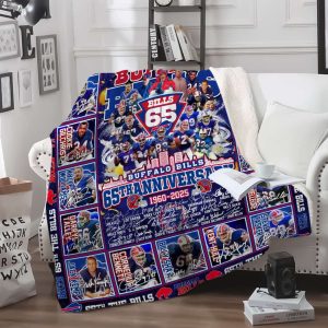 Buffalo Bills 65th Anniversary 1960 2025 Blanket