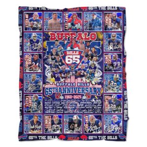 Buffalo Bills 65th Anniversary 1960 2025 Blanket