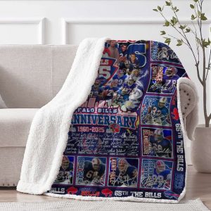 Buffalo Bills 65th Anniversary 1960 2025 Blanket