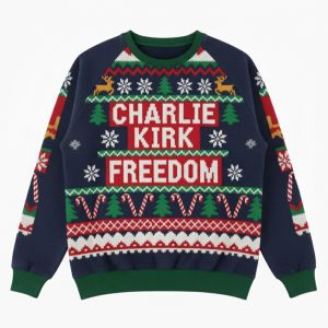 Charlie Kirk Freedom Ugly Christmas Sweater