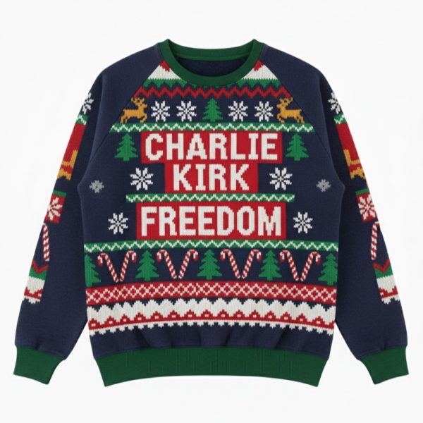 Charlie Kirk Freedom Ugly Christmas Sweater