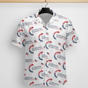 Charlie Kirk Turning Point USA Trump Commemorative Hawaiian Shirt