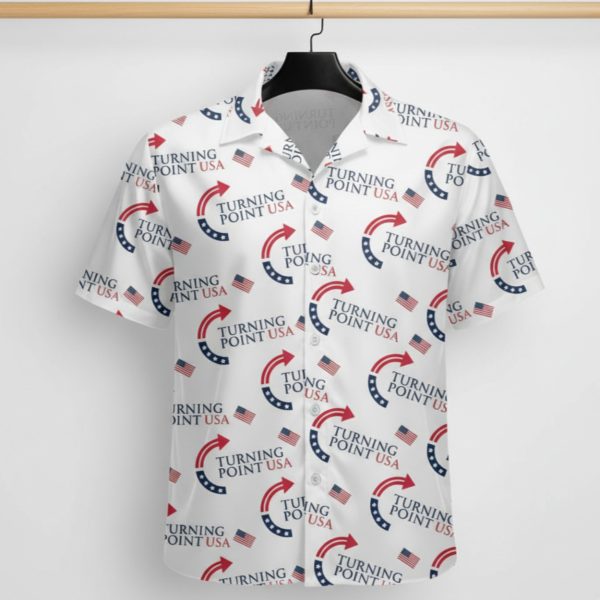 Charlie Kirk Turning Point USA Trump Commemorative Hawaiian Shirt