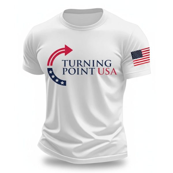 Charlie Kirk Turning Point USA Trump Commemorative T-Shirt