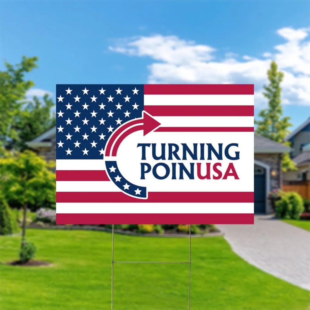 Charlie Kirk Turning Point USA Yard Sign - Icestork