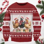 Chicken Christmas Coquette Ugly Christmas Sweater