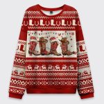Christmas Cowgirl Boots Ugly Sweater