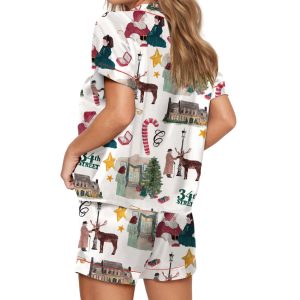 Christmas Miracle Street Silky Satin Pajama Set
