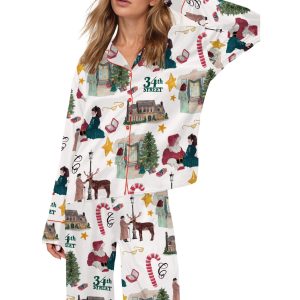 Christmas Miracle Street Silky Satin Pajama Set