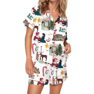 Christmas Miracle Street Silky Satin Pajama Set