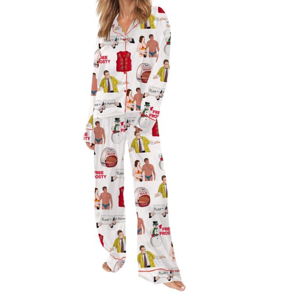 Christmas With The Kranks Silky Satin Pajama Set