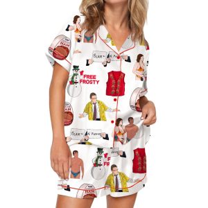 Christmas With The Kranks Silky Satin Pajama Set