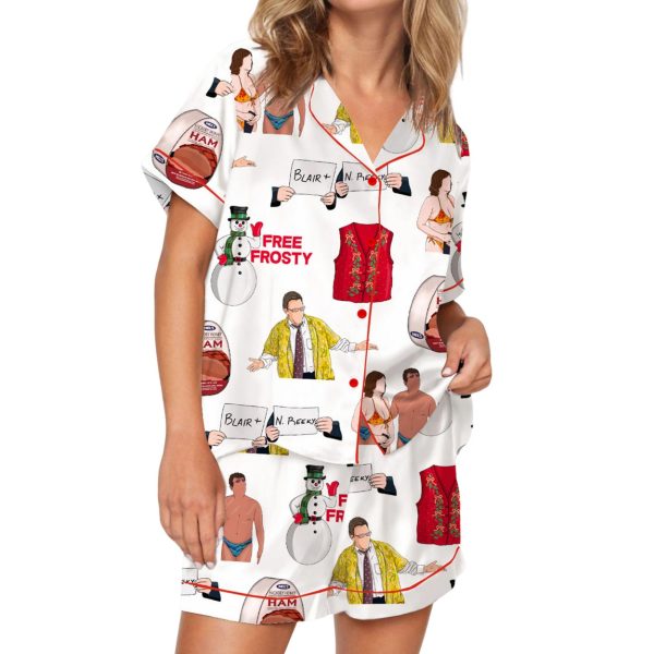 Christmas With The Kranks Silky Satin Pajama Set