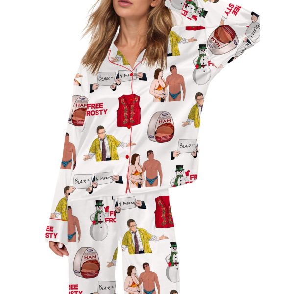 Christmas With The Kranks Silky Satin Pajama Set