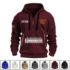 Commanders EST 1932 Quarter Zip Hoodie 1 Commanders EST 1932 Quarter Zip Hoodie