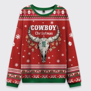 Cowboy Christmas Ugly Sweater