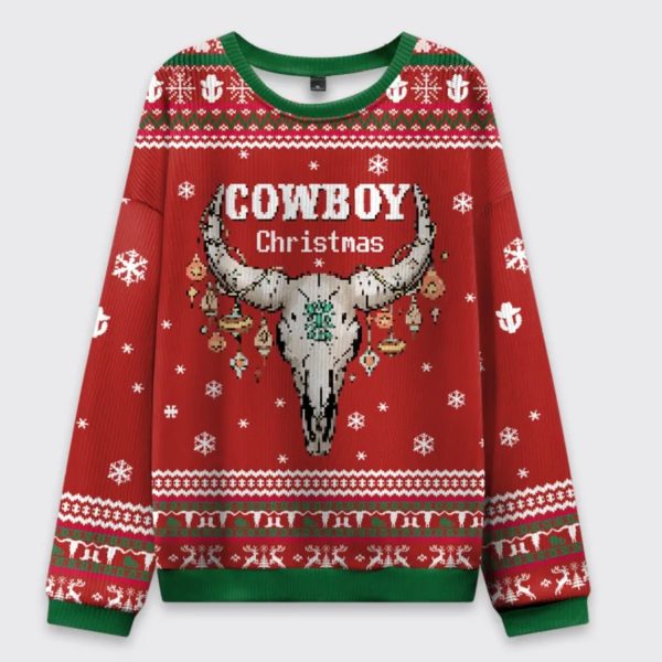 Cowboy Christmas Ugly Sweater