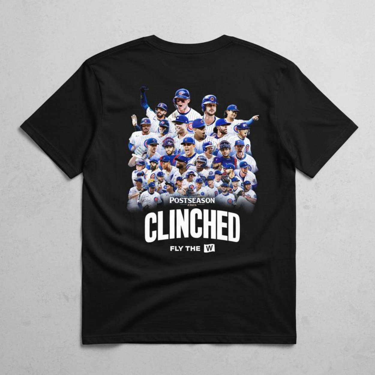 Cubs 2025 Clinched Fly The W Shirt Cubs 2025 Clinched Fly The W Shirt