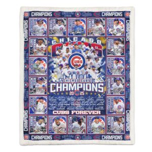 Cubs Champions 2025 Blanket