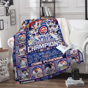 Cubs Champions 2025 Blanket