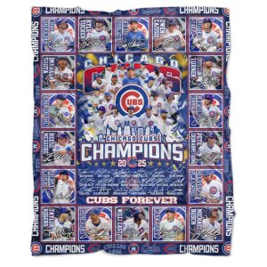 Cubs Champions 2025 Blanket