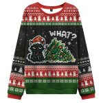 Curious Cat What Christmas Ugly Sweater