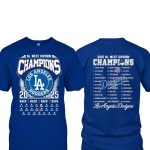 Dodgers NL West Division Champions 2025 Two-Sided Shirt