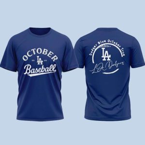 Dodgers October Baseball 2025 Dodger Blue October True Shirt