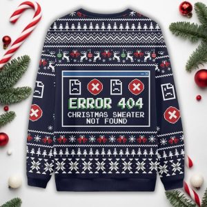 Error 404 Christmas Sweater Not Found Ugly Christmas Sweater