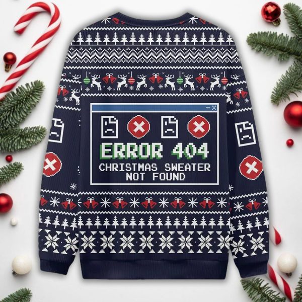 Error 404 Christmas Sweater Not Found Ugly Christmas Sweater