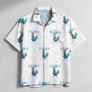 F Caw F Blue Chicken Hawaiian Shirt