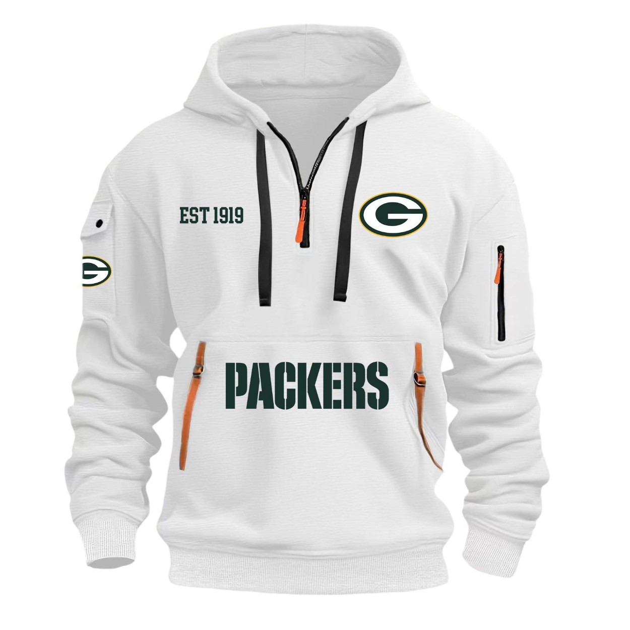 GB Packers EST 1919 Quarter Zip Hoodie GB Packers EST 1919 Quarter Zip Hoodie