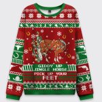 Giddy Up Jingle Horse Ugly Christmas Sweater