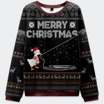 Goose Pulling Out Its Wool Christmas Ugly Sweater
