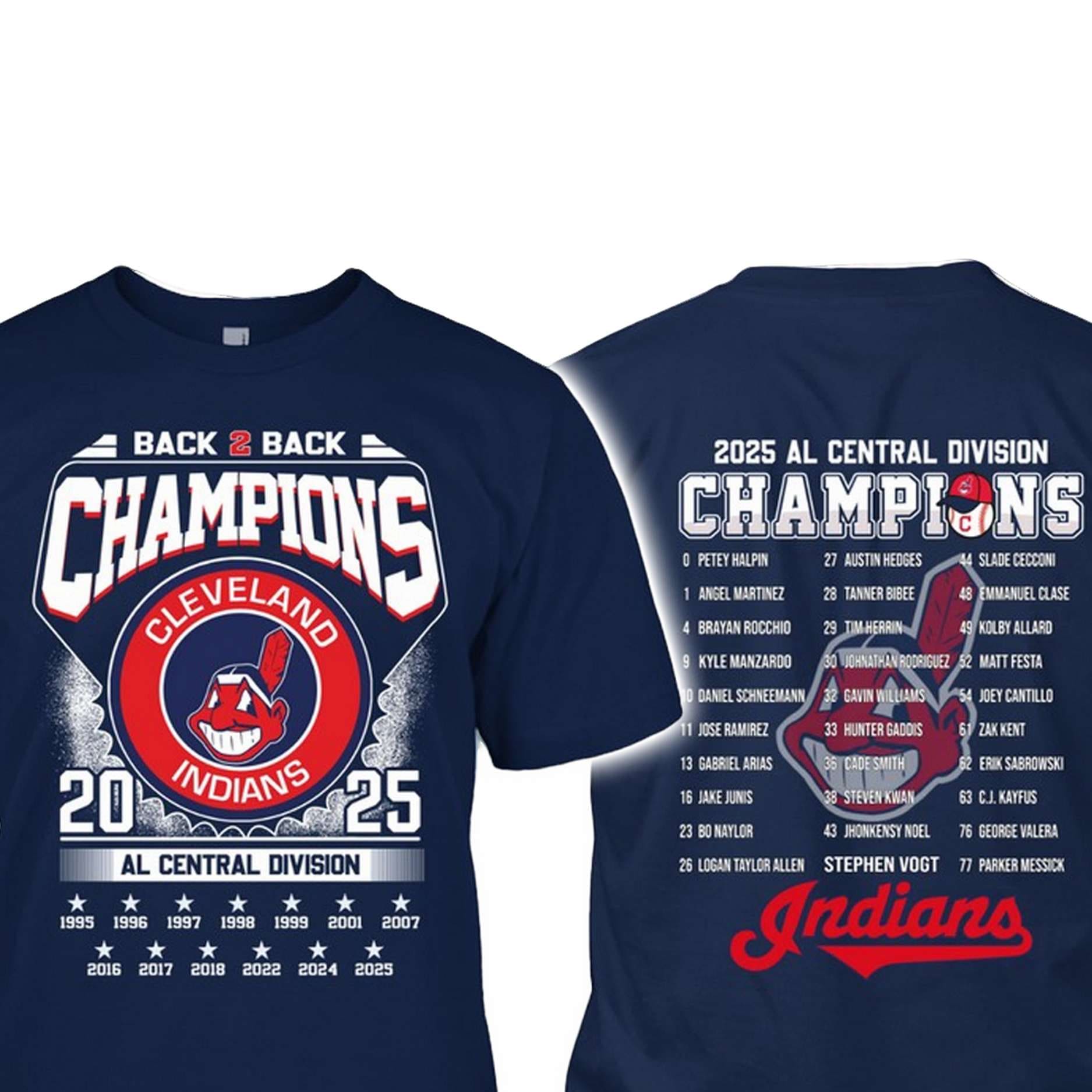 Guardians Back 2 Back AL Central Division Champions 2024 2025 Shirt Guardians Back 2 Back AL Central Division Champions 2024 2025 Shirt