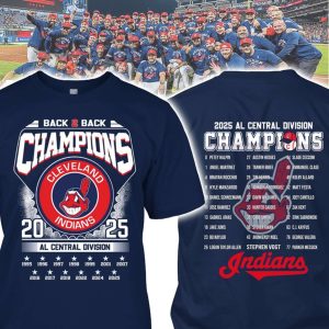 Guardians Back 2 Back AL Central Division Champions 2024-2025 Shirt 1 Guardians Back 2 Back AL Central Division Champions 2024 2025 Shirt