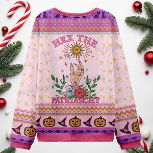 Hex The Patriarchy Witchy Ugly Halloween Sweater