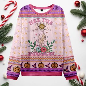 Hex The Patriarchy Witchy Ugly Halloween Sweater