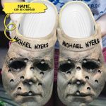 Horror Michael Myer's Face Custom Name Crocs