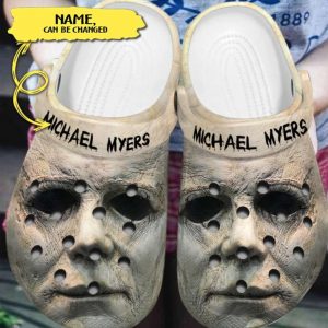 Horror Michael Myer's Face Custom Name Crocs