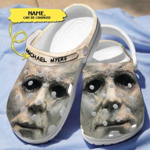 Horror Michael Myer's Face Custom Name Crocs