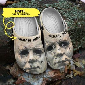 Horror Michael Myer's Face Custom Name Crocs