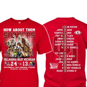 How About Them Sooners Oklahoma Beat Michigan 24 13 Shirt